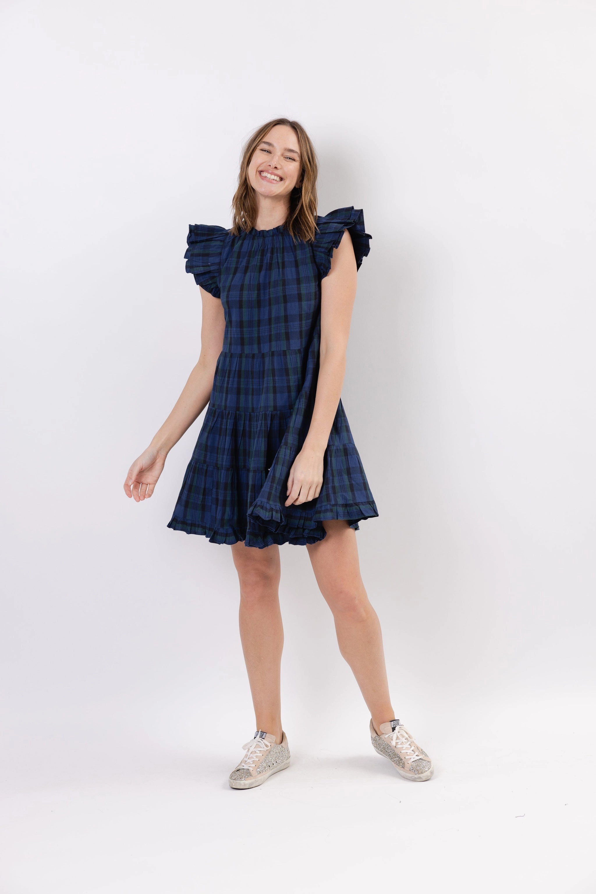 Sail To Sable Tartans Dress - Blackwatch Plaid