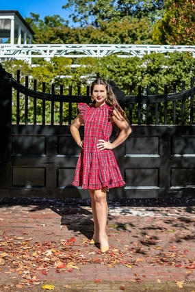 Sail To Sable Tartans Dress - Red Plaid maxi dresses clearance
