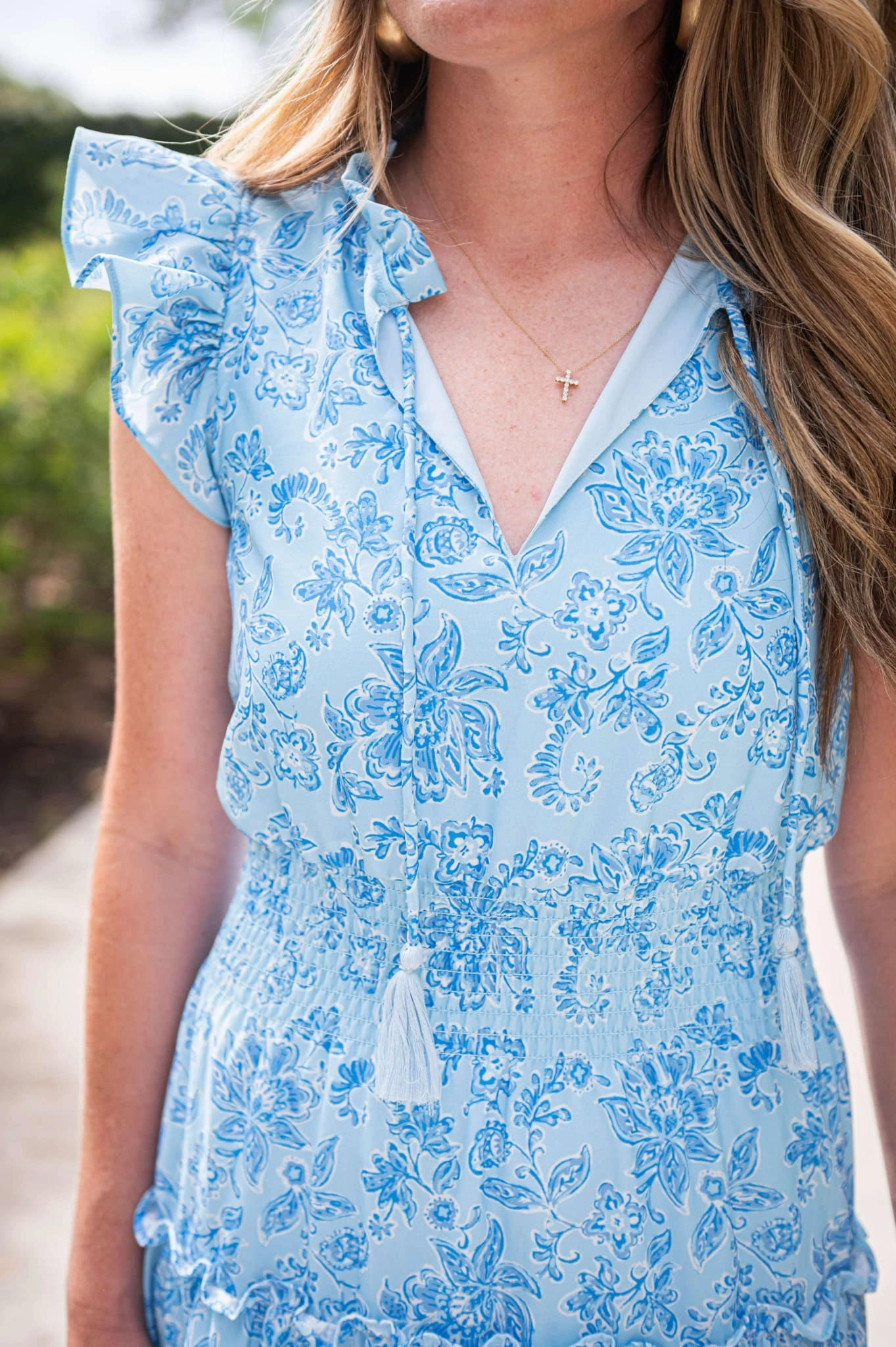 Sail to Sable x The Lucky Knot Flutter Sleeve Midi Dress - Baroque Floral