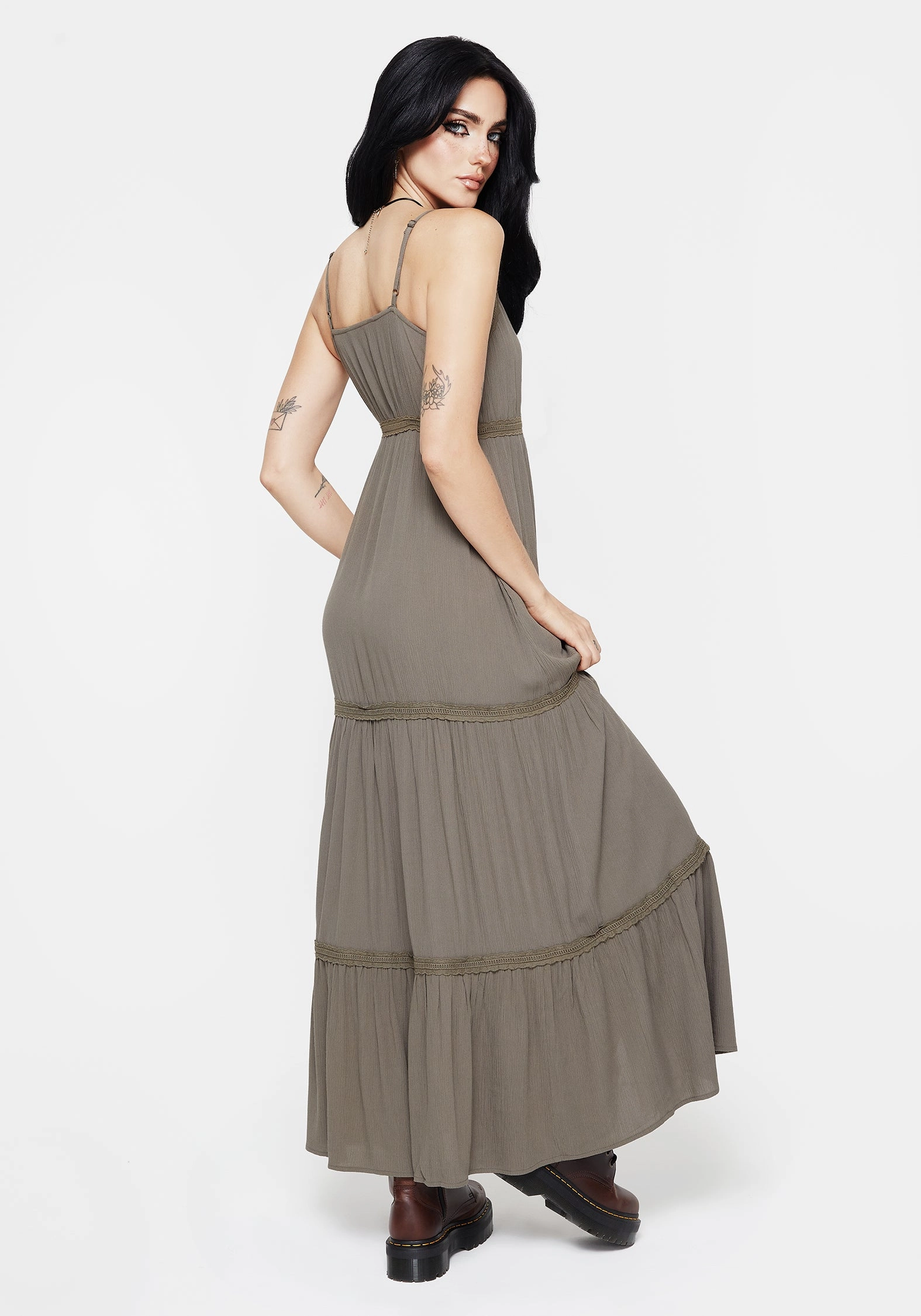 Sara Tiered Lace Maxi Cami Dress