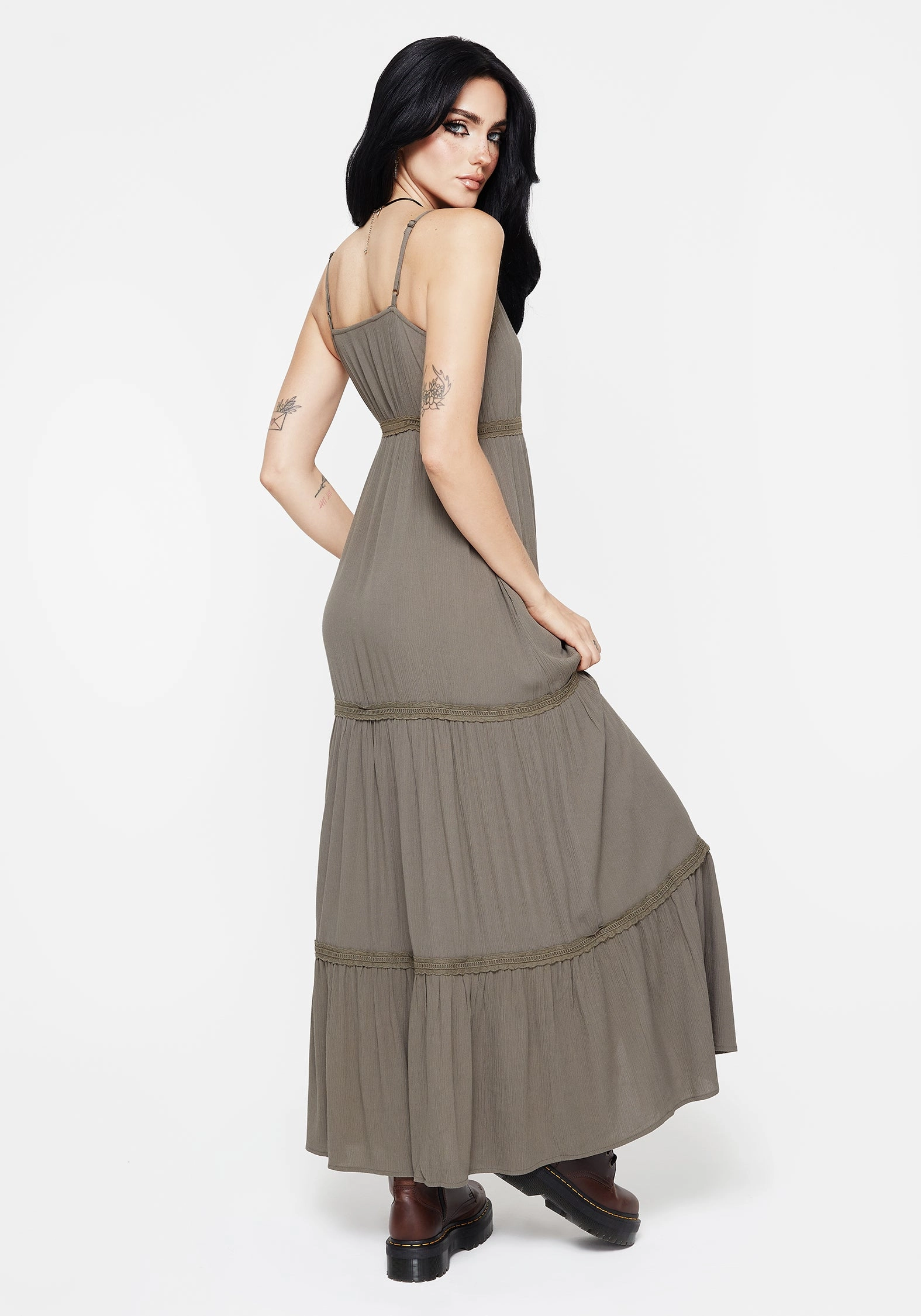 Sara Tiered Lace Maxi Cami Dress