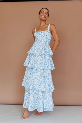 Savanna Tiered Maxi Dress womens gowns outlet