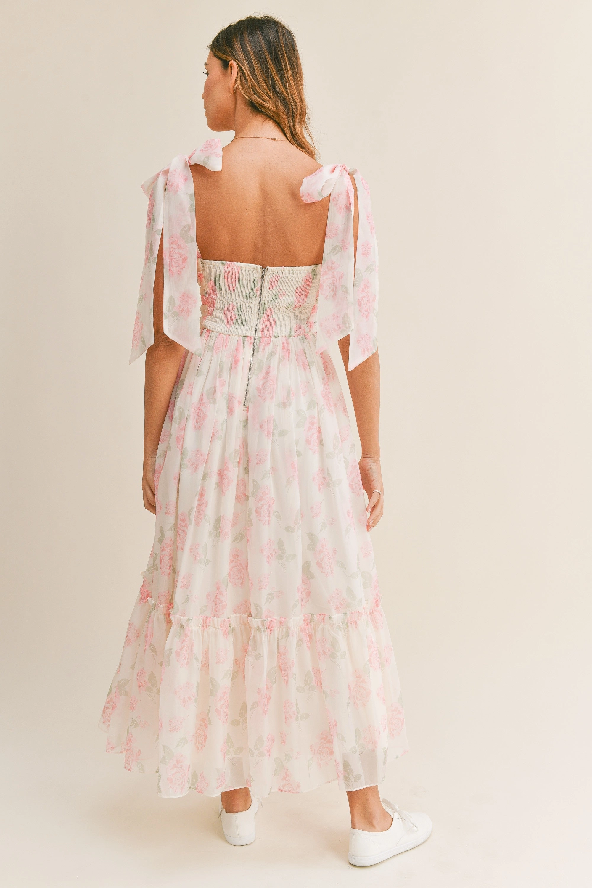 Savannah Pink Floral Maxi Dress