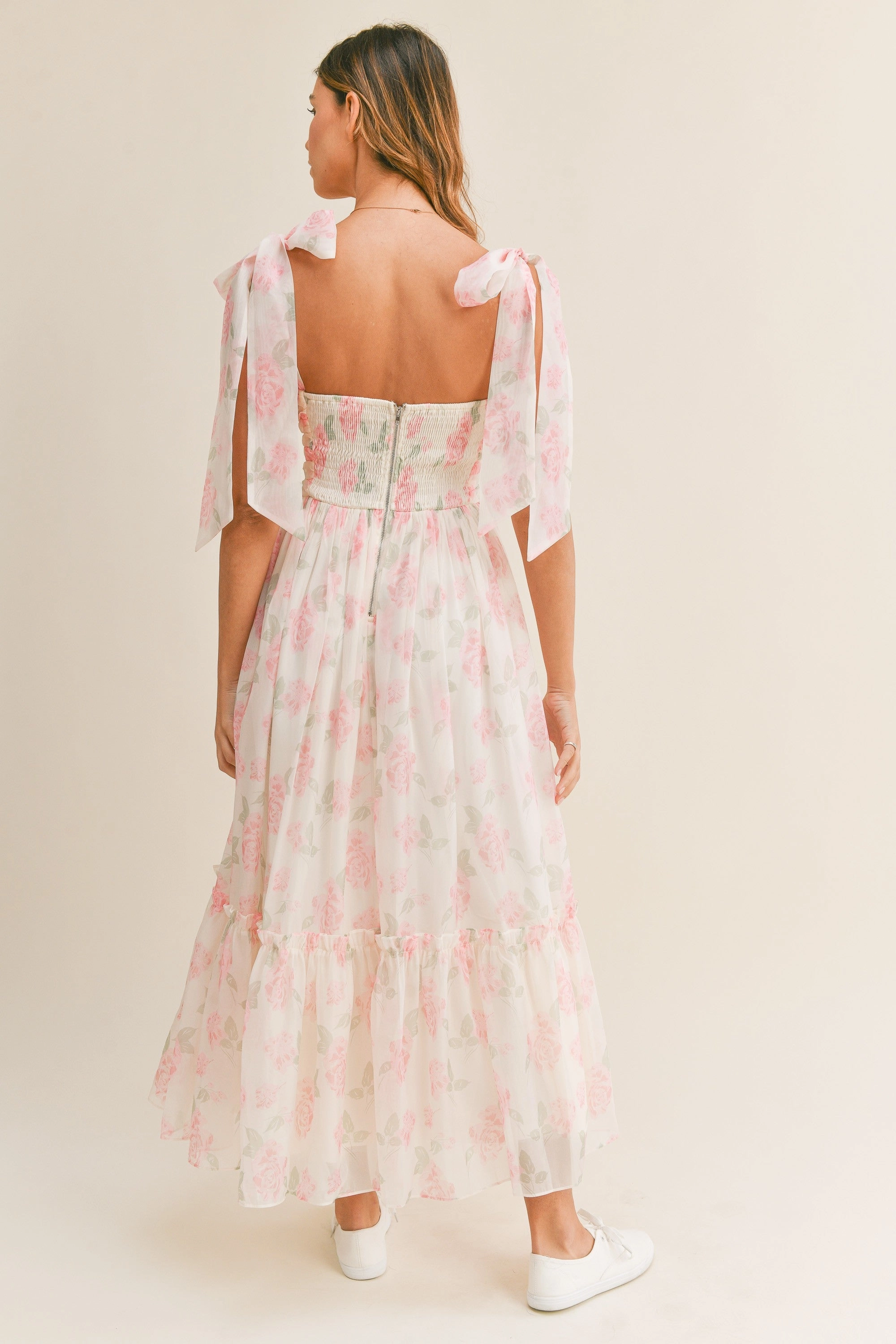 Savannah Pink Floral Maxi Dress