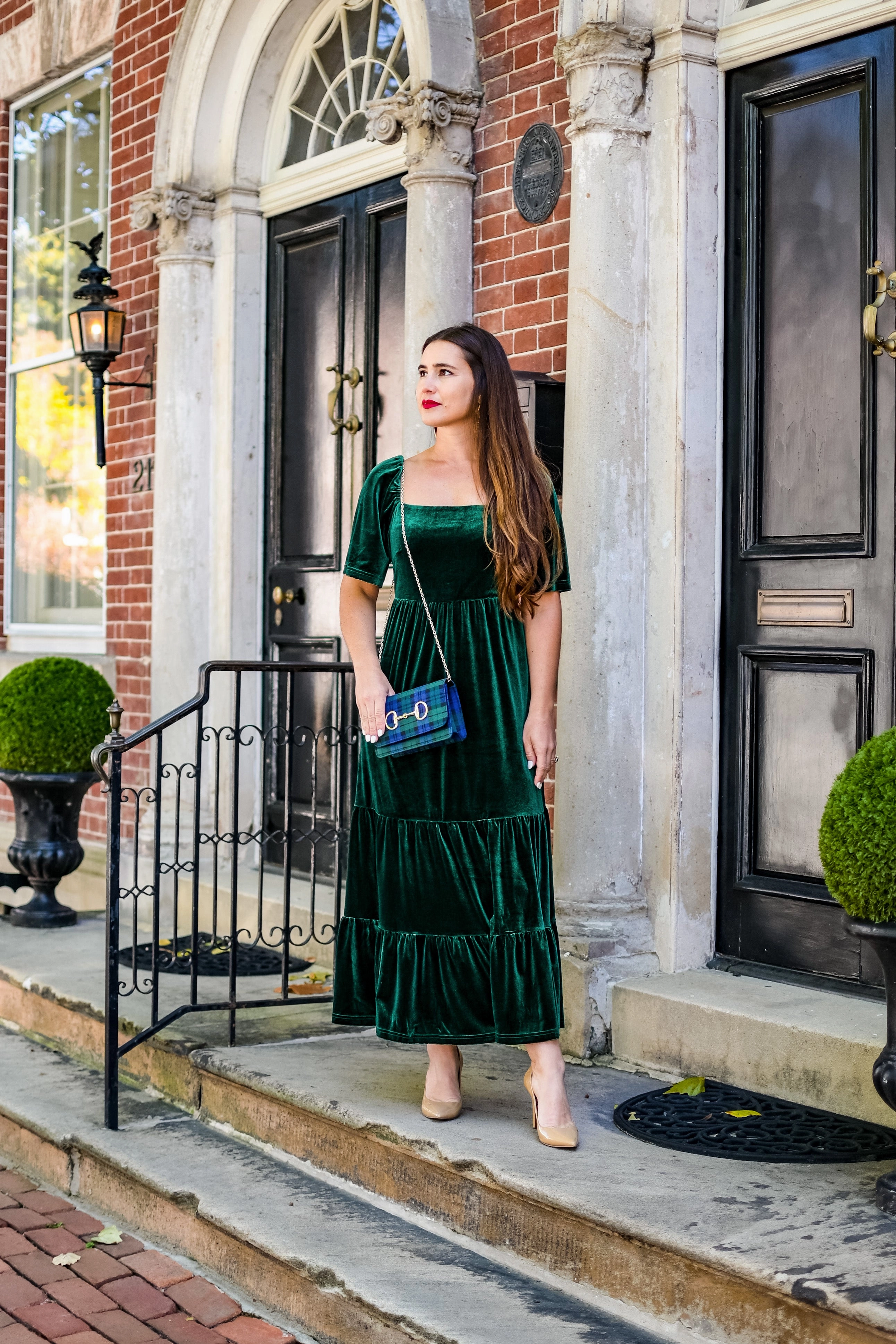 Scarlett Velvet Midi Dress - Emerald discount party dresses
