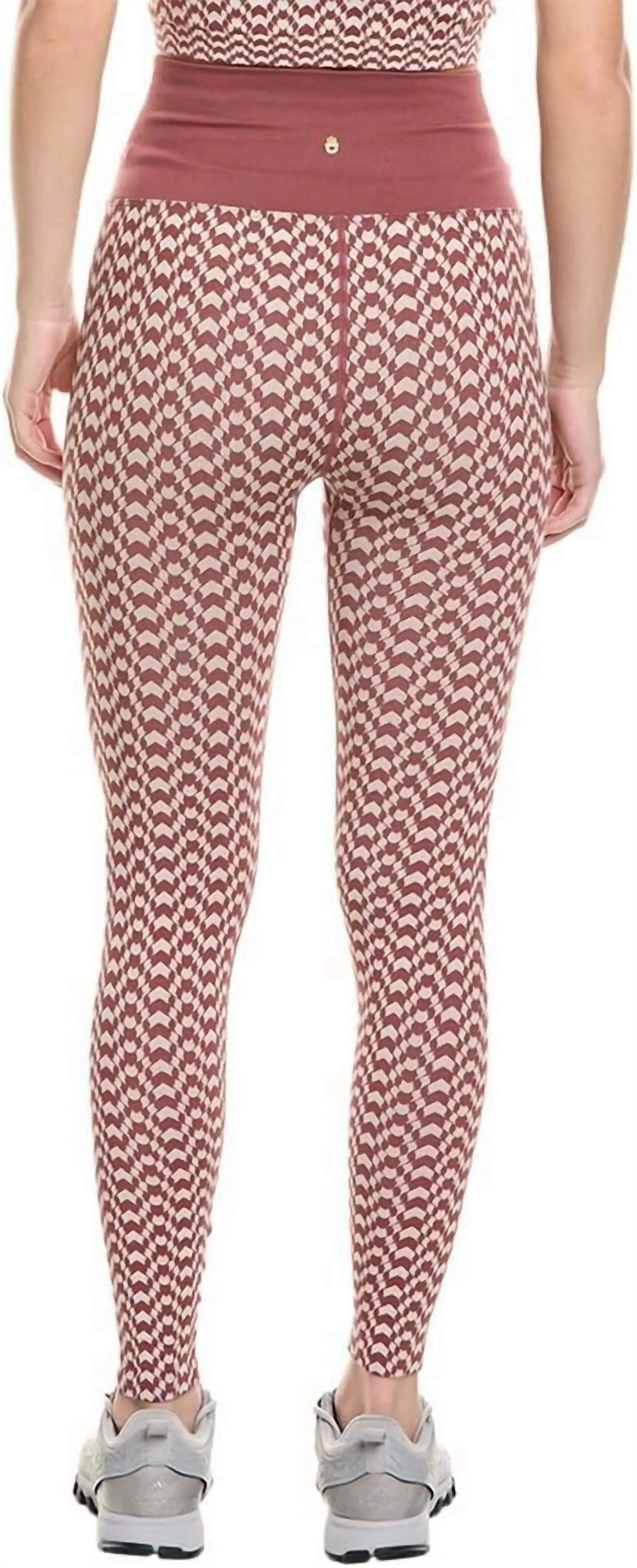 Seamless Jacquard 7/8 Legging In Canyon Geo Burgundy