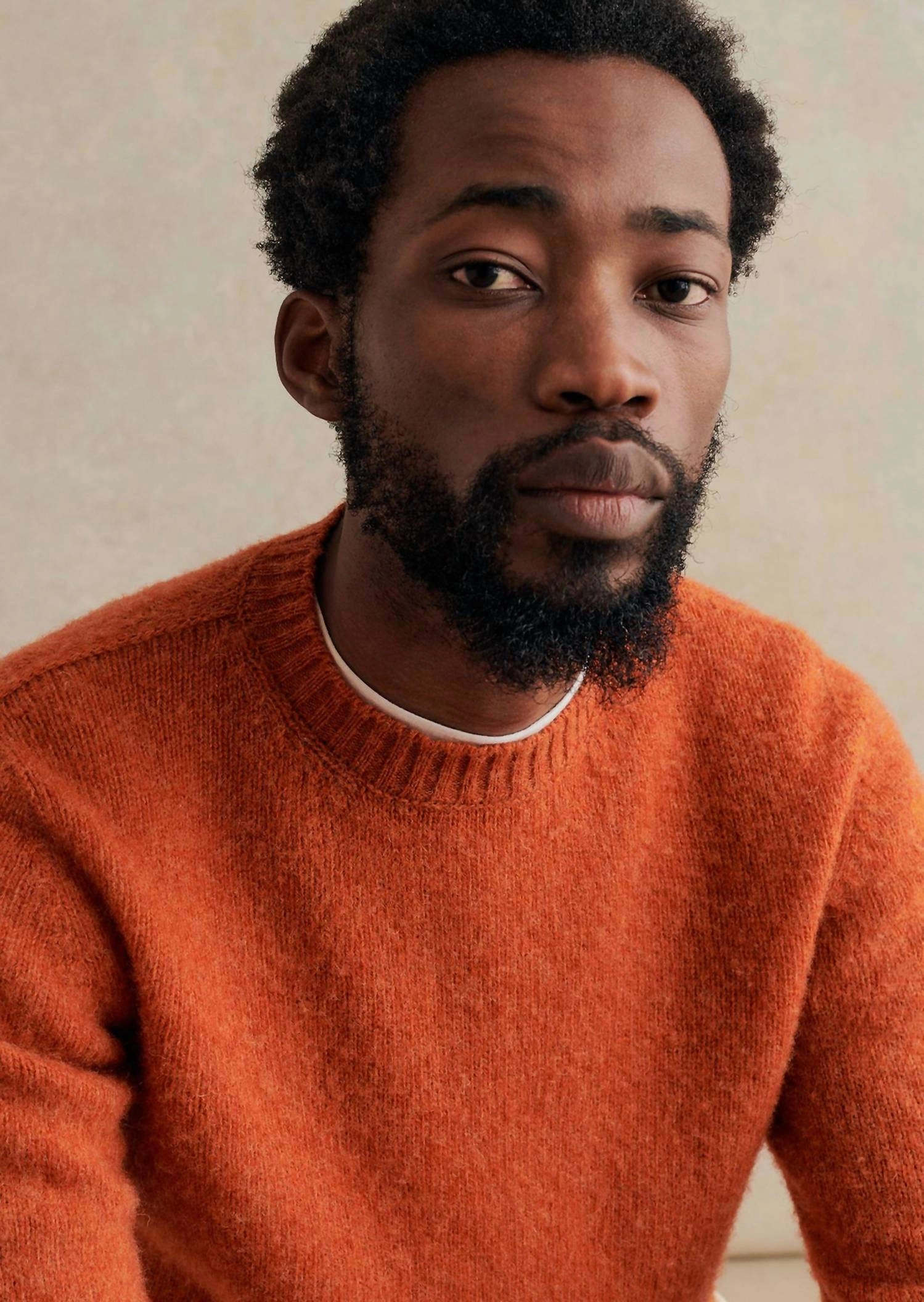 Shaggy Sheep Sweater In Burnt Orange
