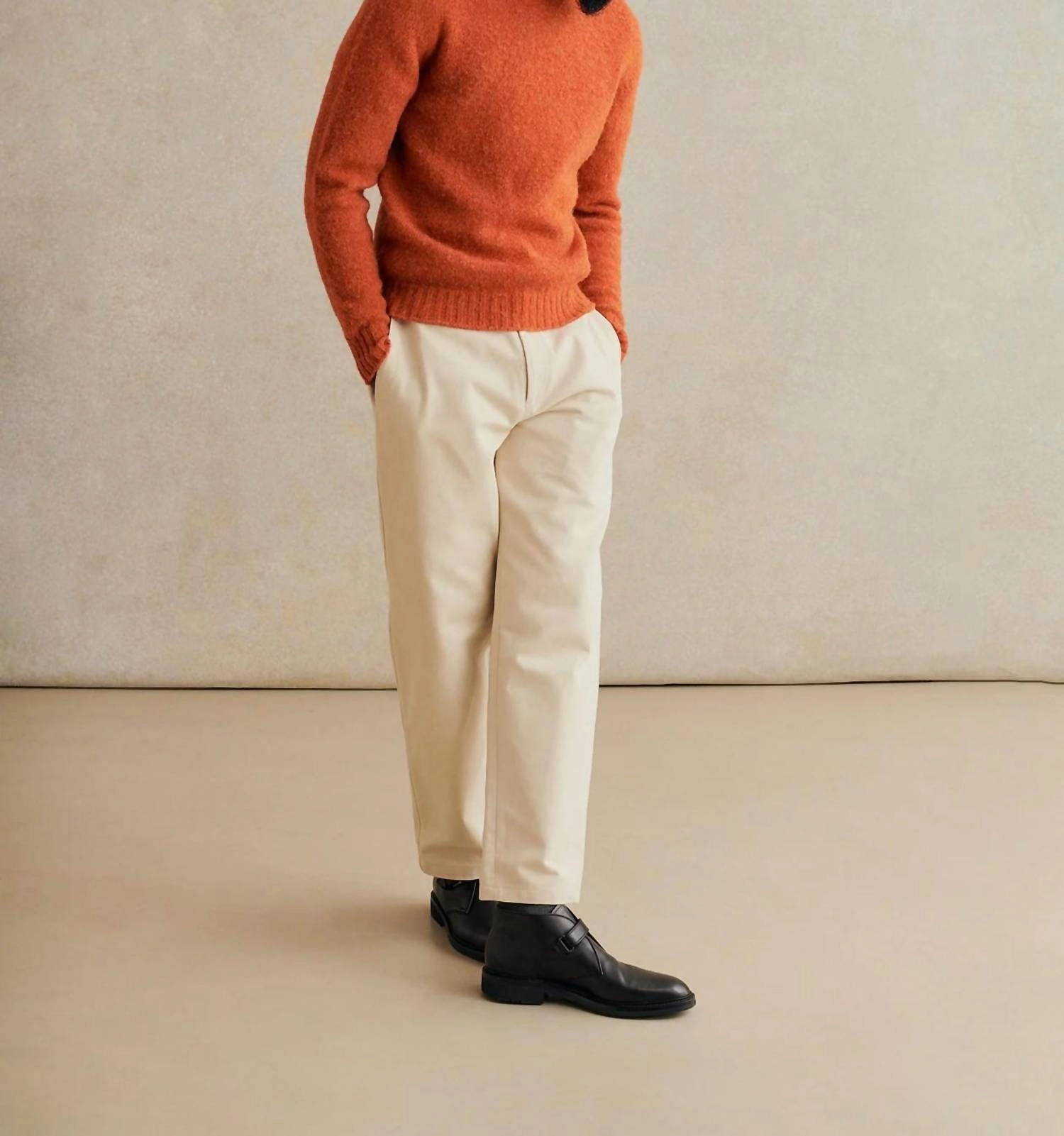 Shaggy Sheep Sweater In Burnt Orange