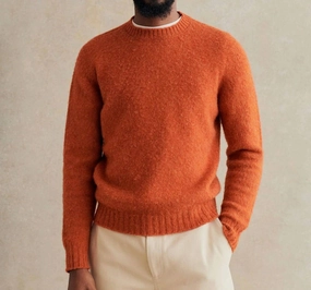 Shaggy Sheep Sweater In Burnt Orange turtleneck sweaters sale