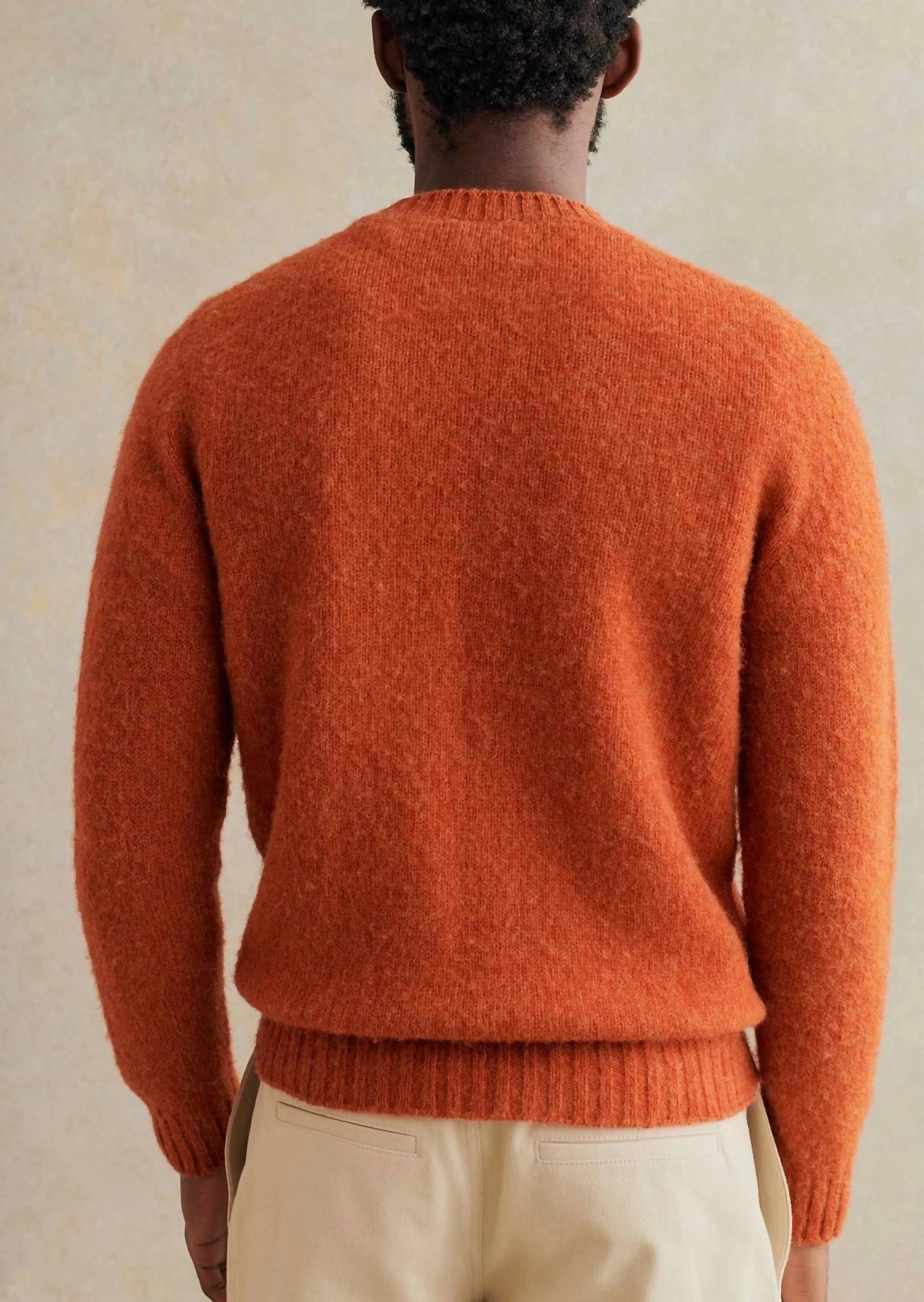 Shaggy Sheep Sweater In Burnt Orange