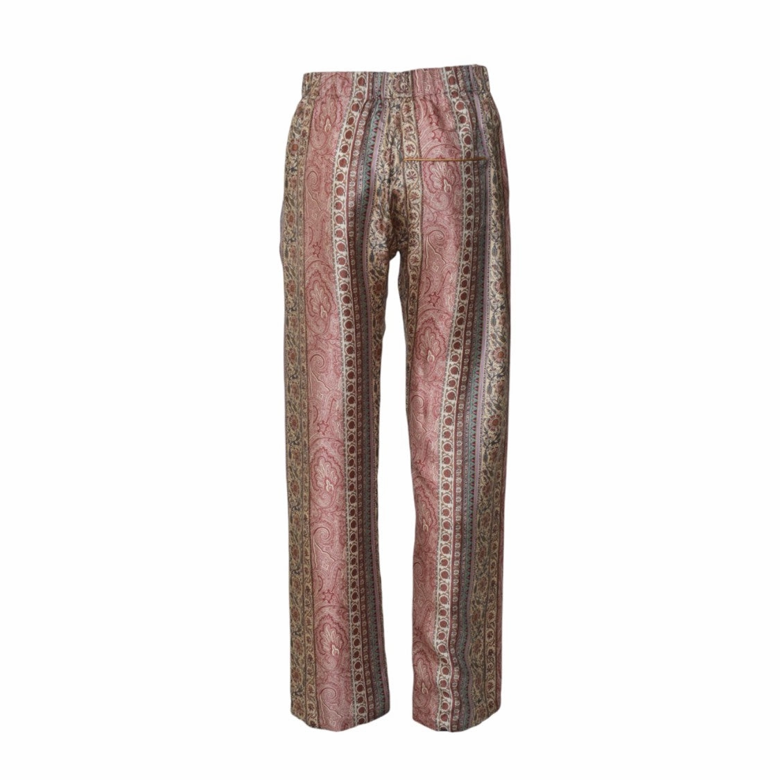 Silk Straight Trousers With Print