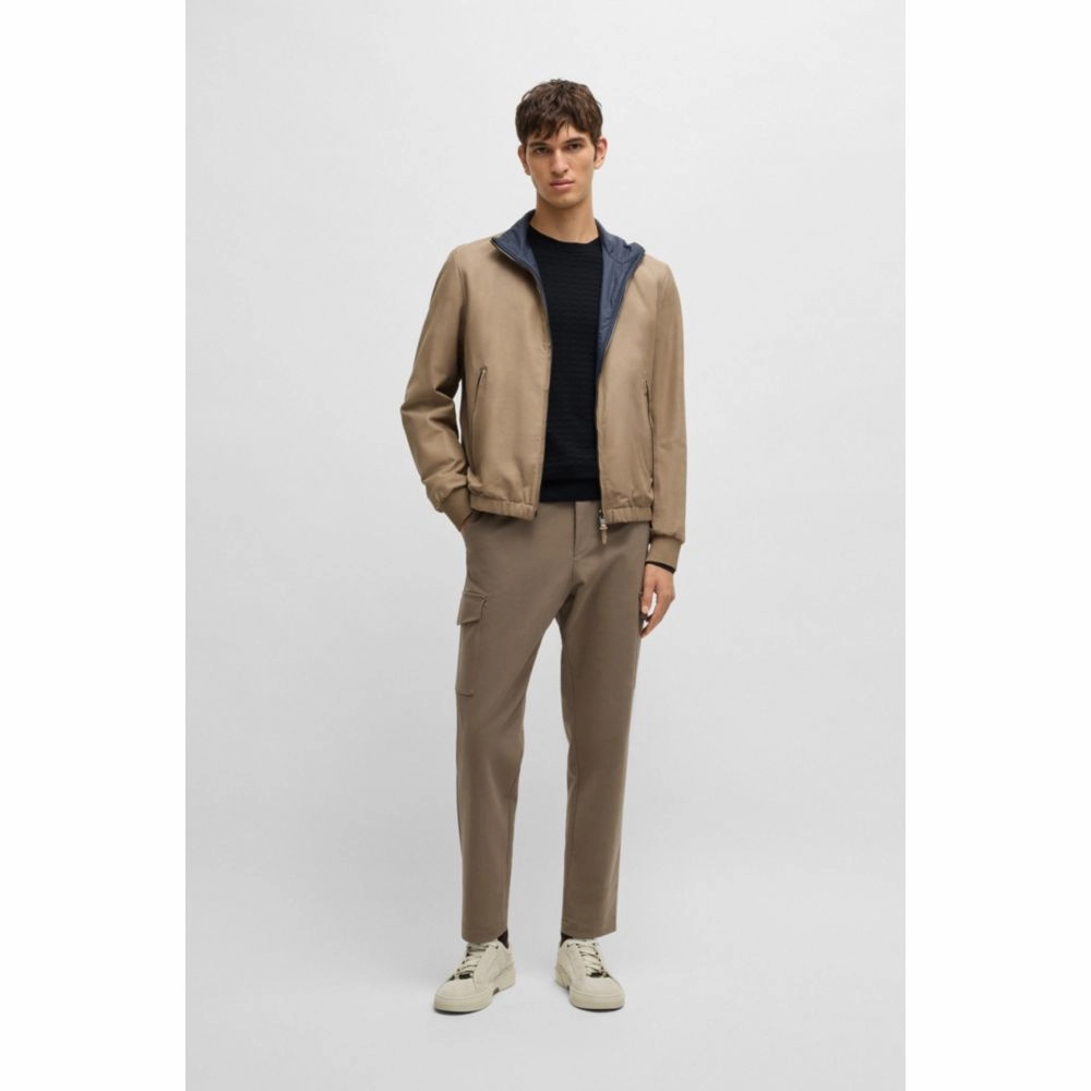 Silk sweater with knitted structure in regular fit