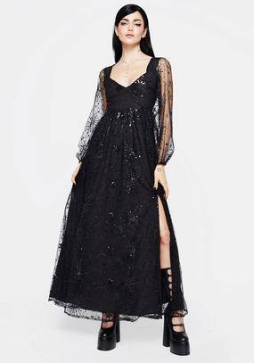 Sirius Sequined Faux Wrap Maxi Gown Dresses Womens - beach dresses cheap