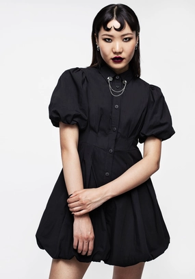 Skeleton Collar Bubble Hem Mini Dress Dresses Womens - beach dresses cheap