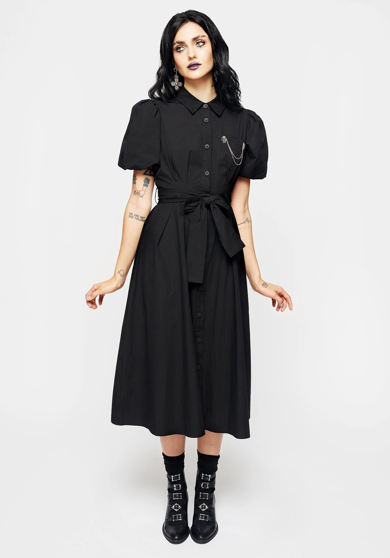 Skeleton Collar Midi Shirt Dress Dresses Womens - beach dresses cheap