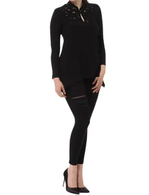 Slash Leggings In Black Activewear Womens - cheap workout clothes for women