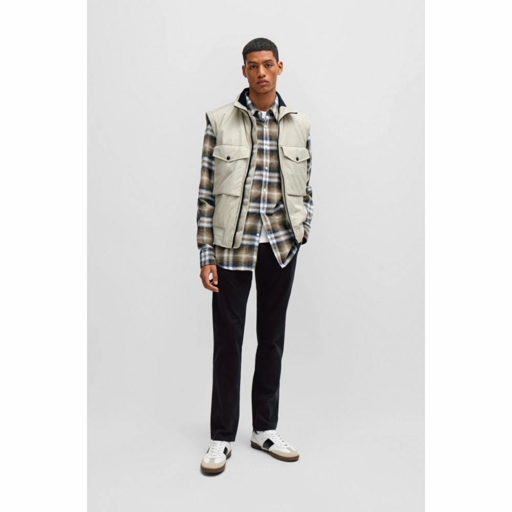 Slim-fit chinos in stretch-cotton satin