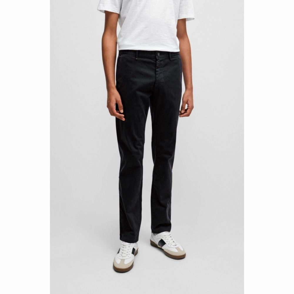 Slim-fit chinos in stretch-cotton satin