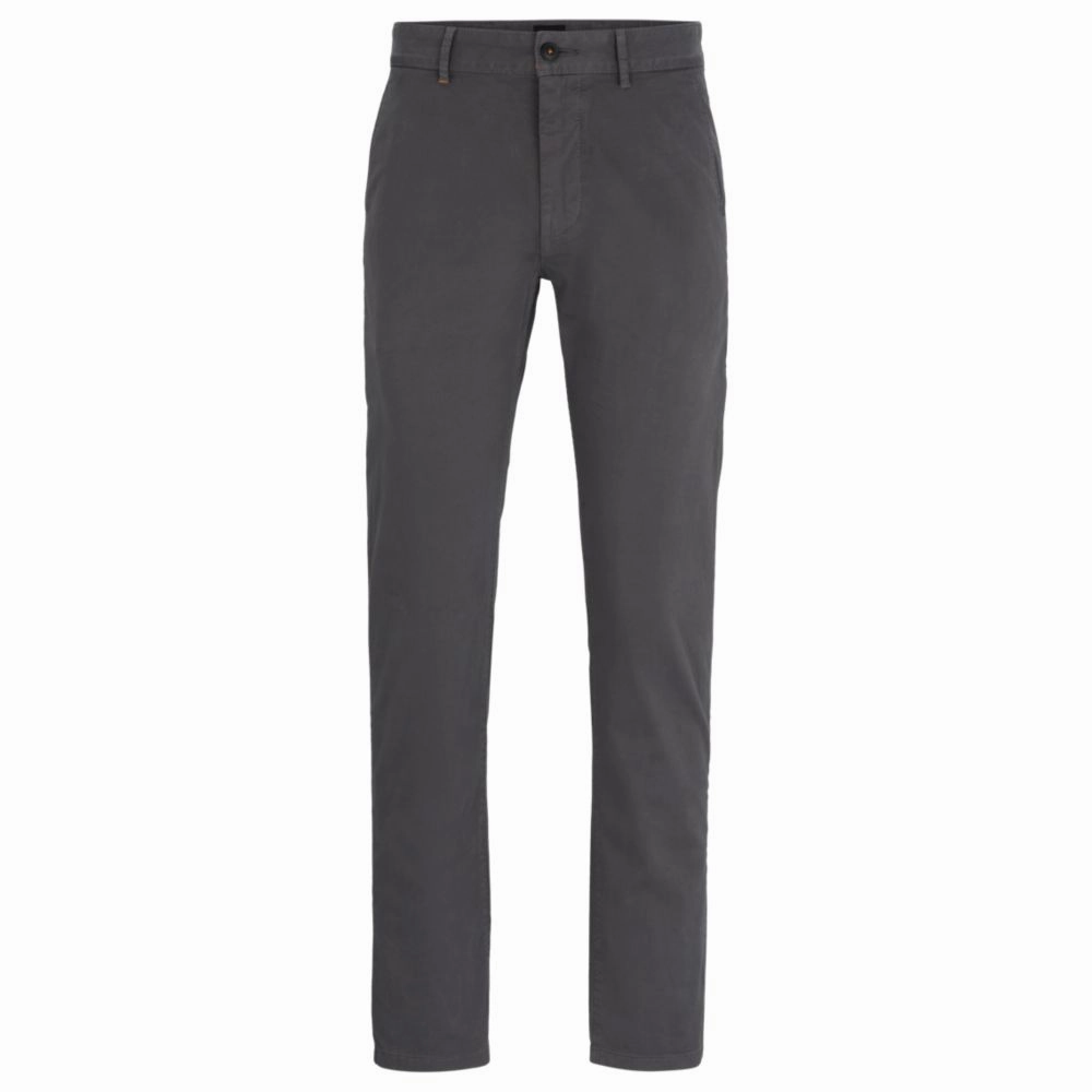 Slim-fit chinos in stretch-cotton satin