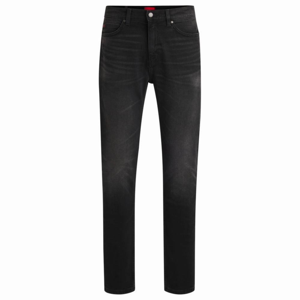 Slim-fit jeans in black stretch denim