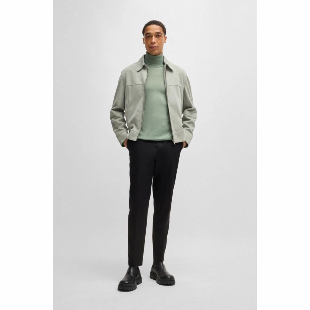 Slim-fit rollneck sweater in merino wool