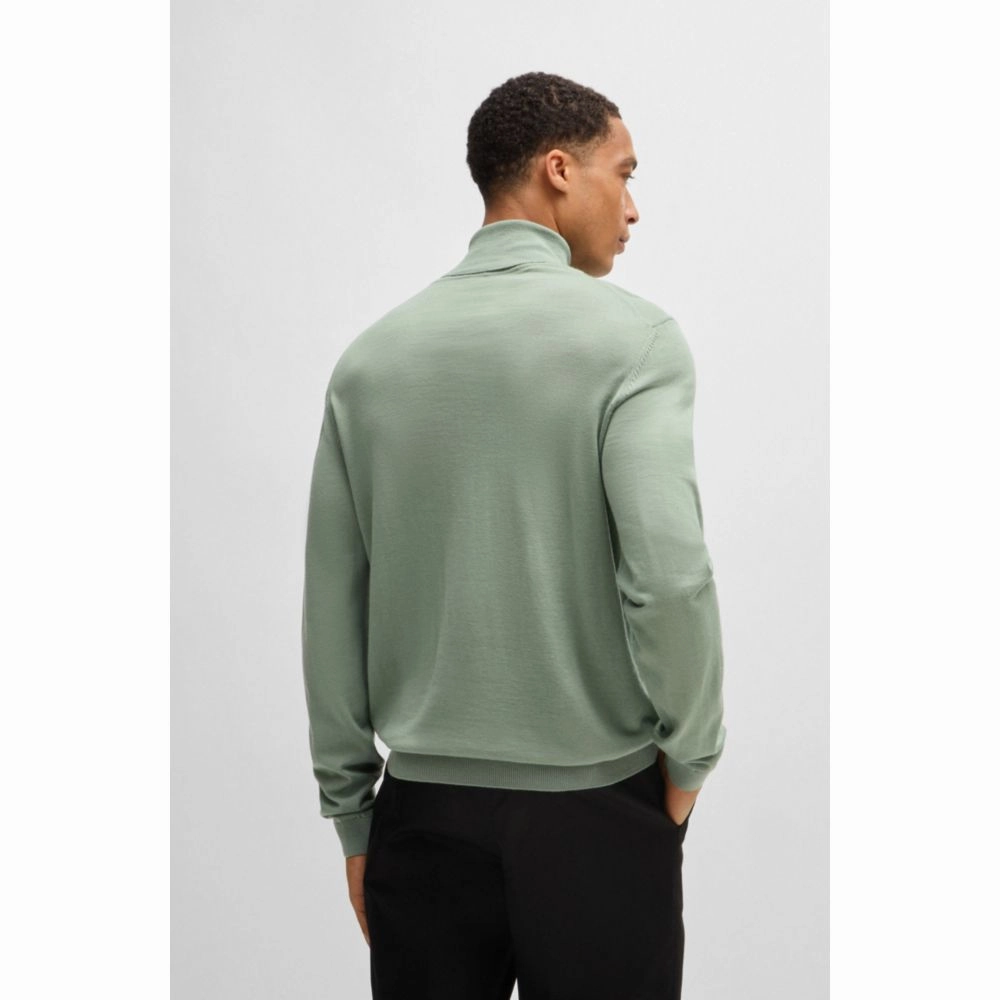Slim-fit rollneck sweater in merino wool