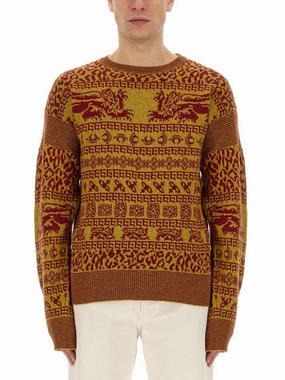 Slim Fit Shirt With Intricate Lion Motifs designer sweaters outlet