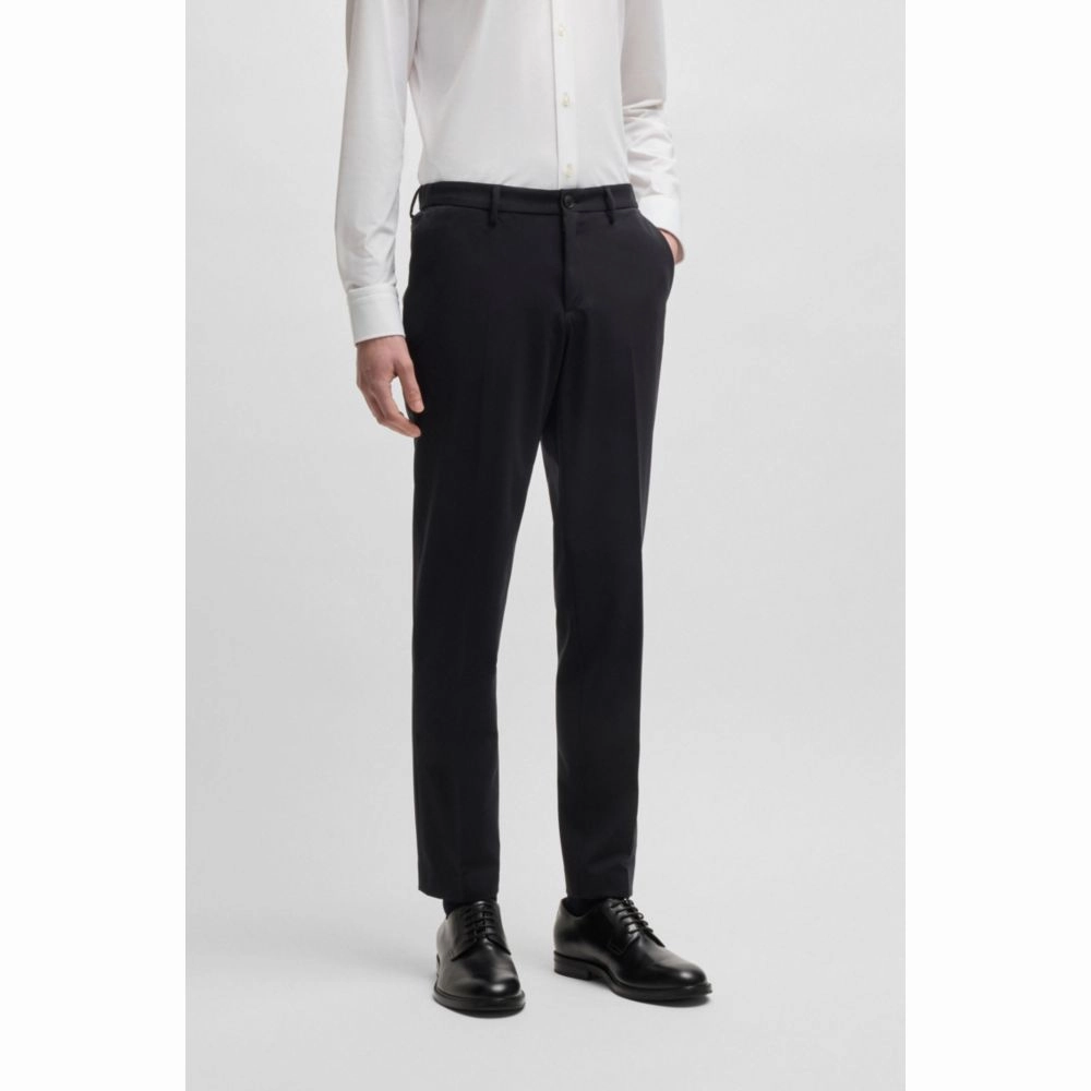 Slim-fit trousers in performance-stretch jersey