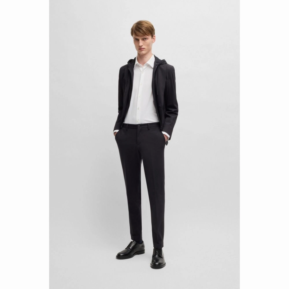 Slim-fit trousers in performance-stretch jersey