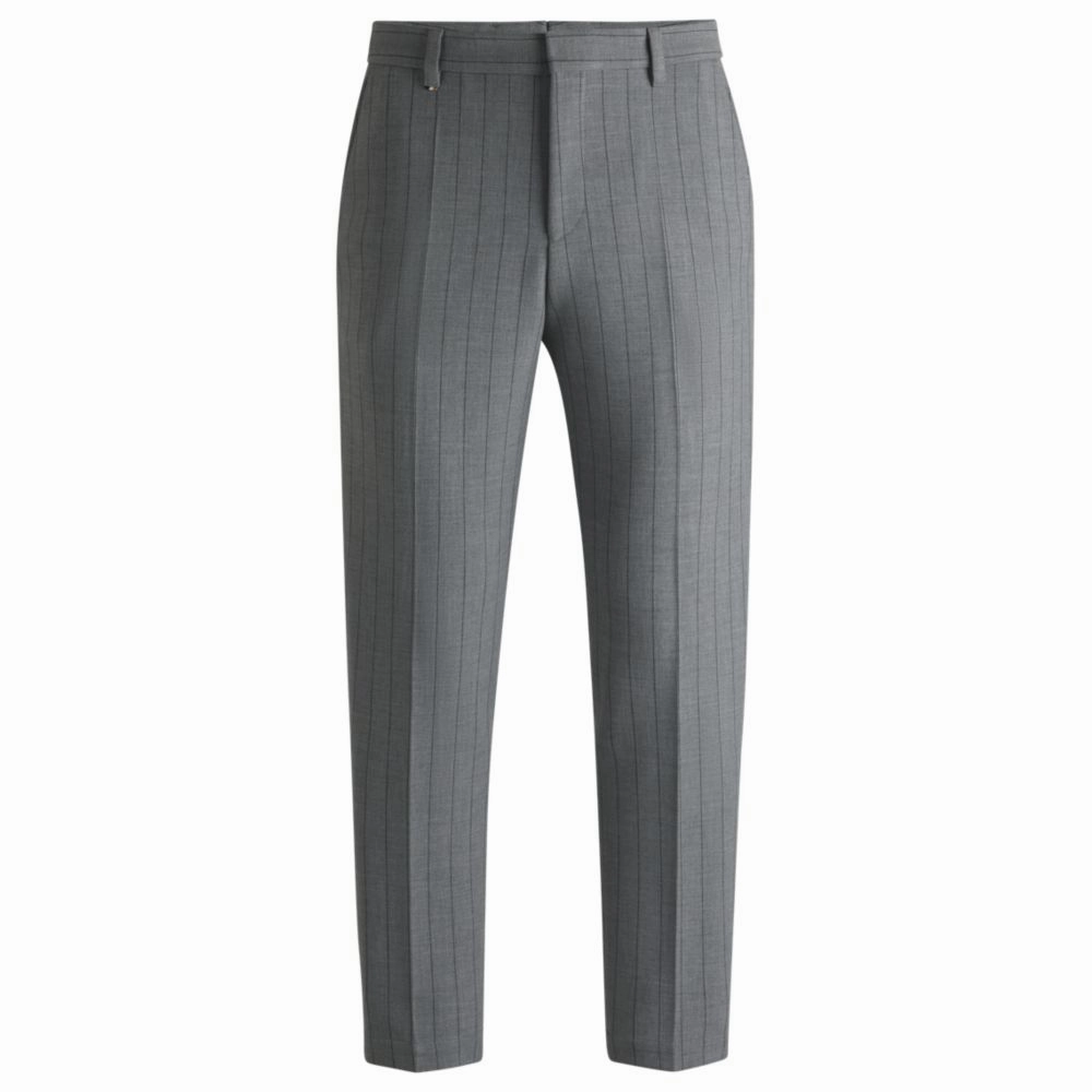 Slim-fit trousers in pinstripe stretch fabric