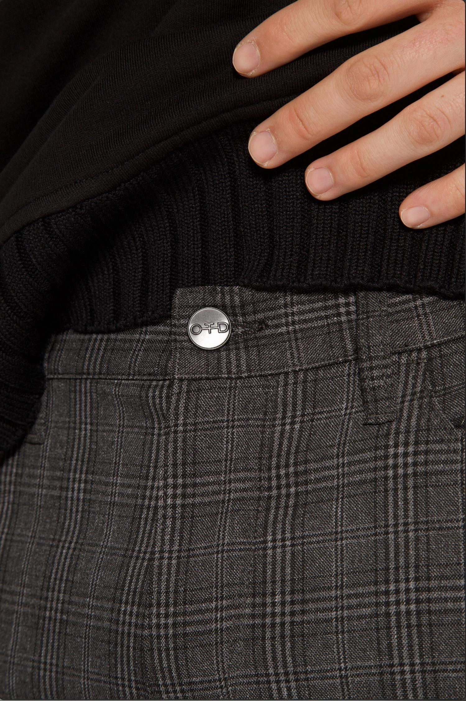 Slim Jeans In Dark Grey Multi