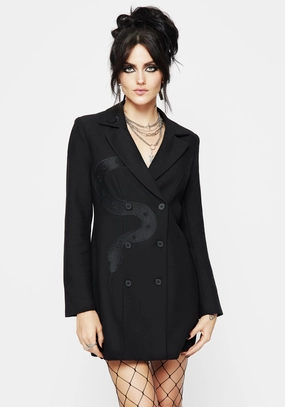 Slither Embroidered Blazer Dress Dresses Womens - beach dresses cheap
