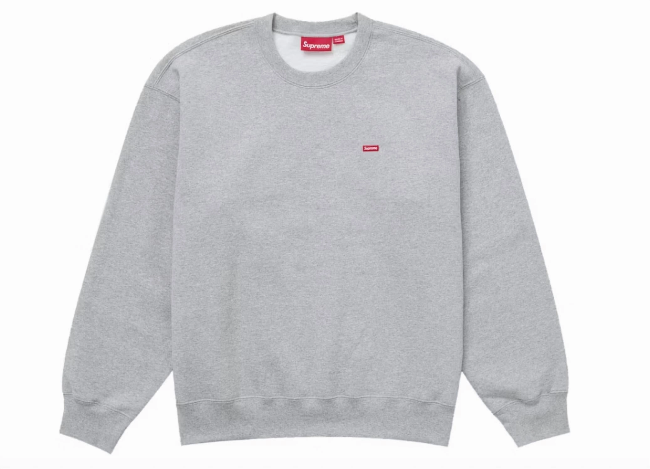 Small Box Logo Crew Neck Sweatshirt In Ash Grey