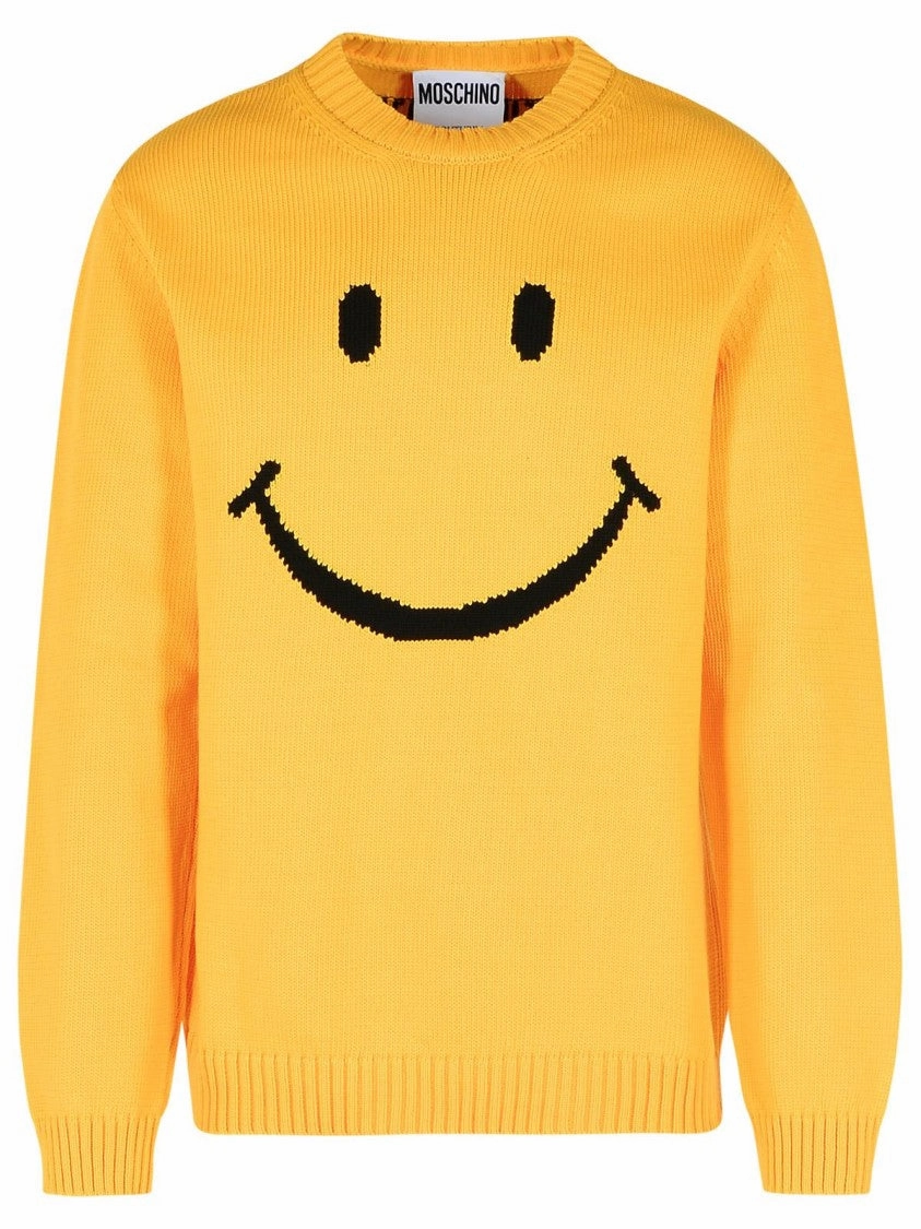 Smile Yellow Cotton Blend Sweater