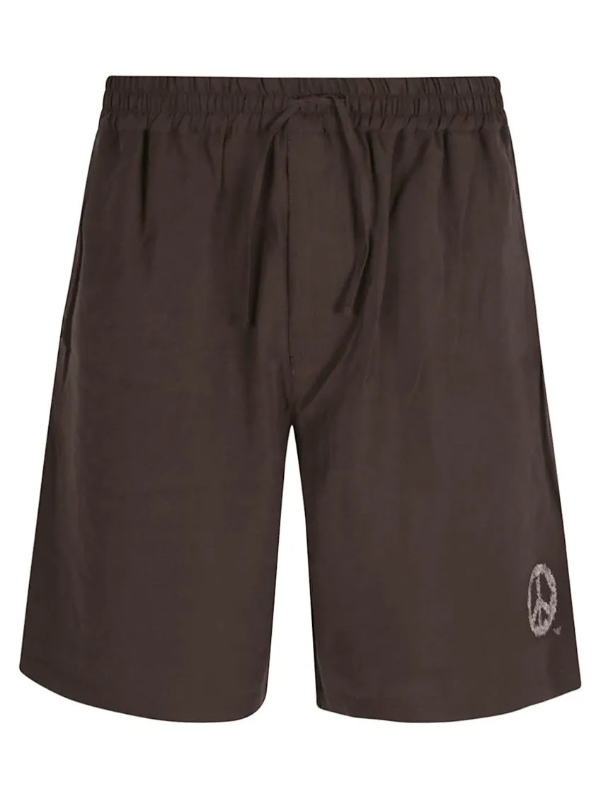 Soft-Touch Modal Bermuda Shorts With Peace Print