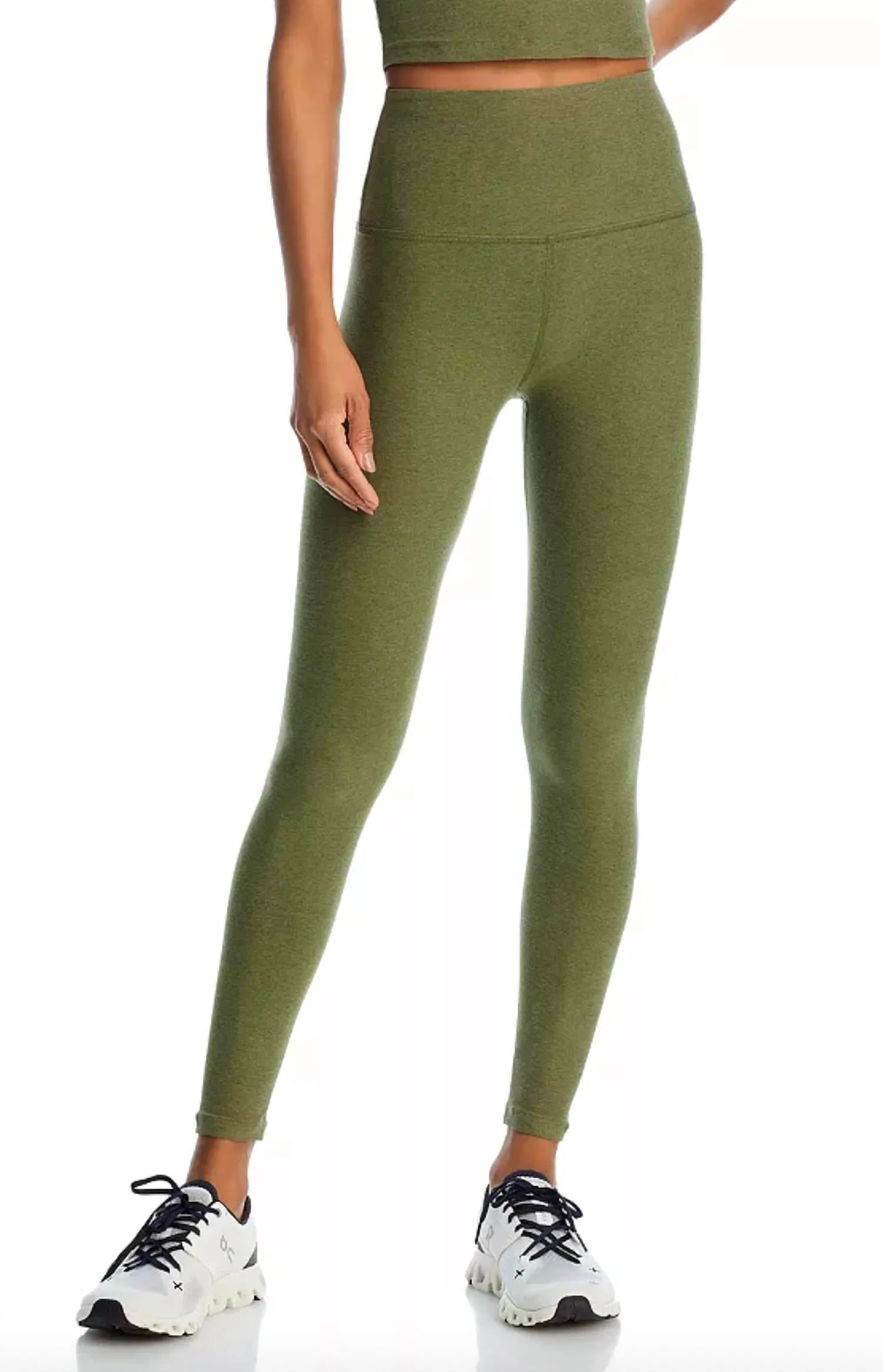 Spacedye Caught In The Midi Legging In Moss Green Activewear Womens - yoga pants clearance