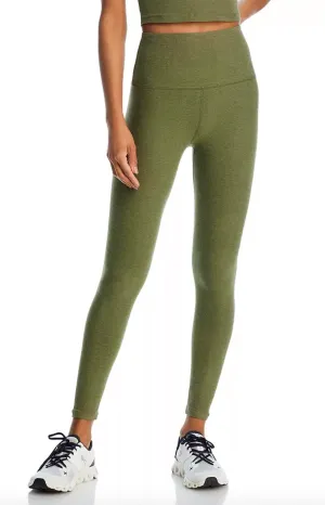 Spacedye Caught In The Midi Legging In Moss Green Activewear Womens - yoga pants clearance