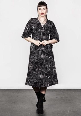 SPELLWORK MIDI WRAP DRESS Dresses Womens - beach dresses cheap
