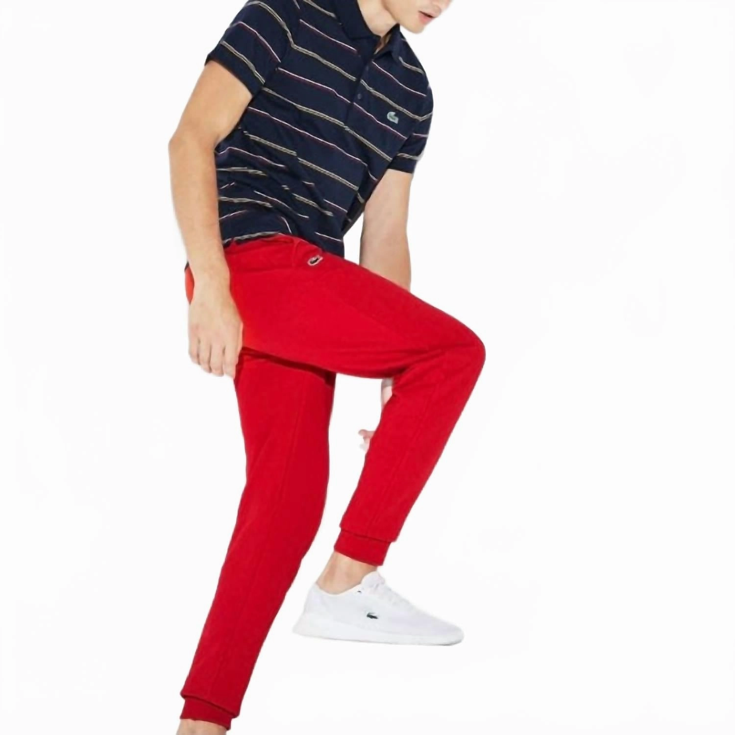 Sport Fleece Tennis Sweatpants In Red