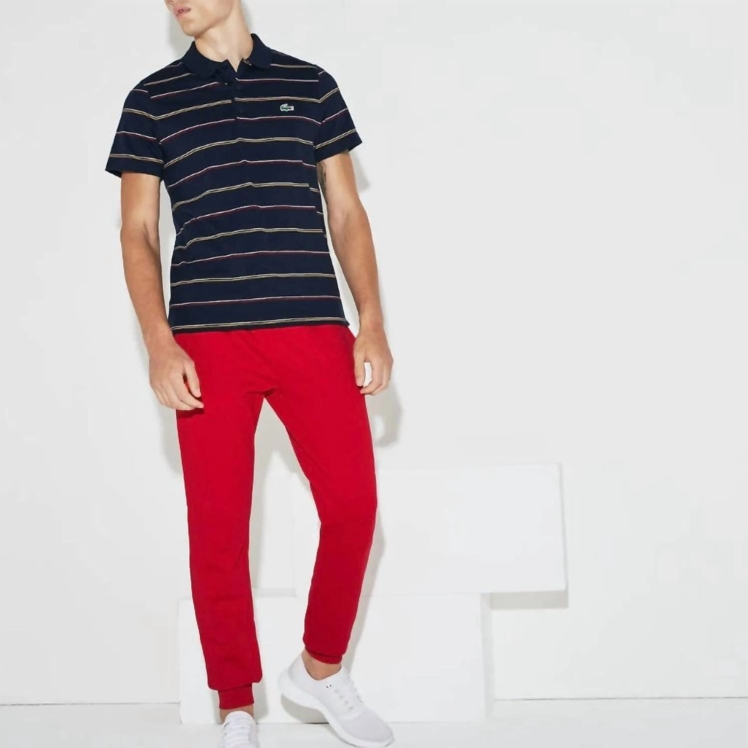 Sport Fleece Tennis Sweatpants In Red