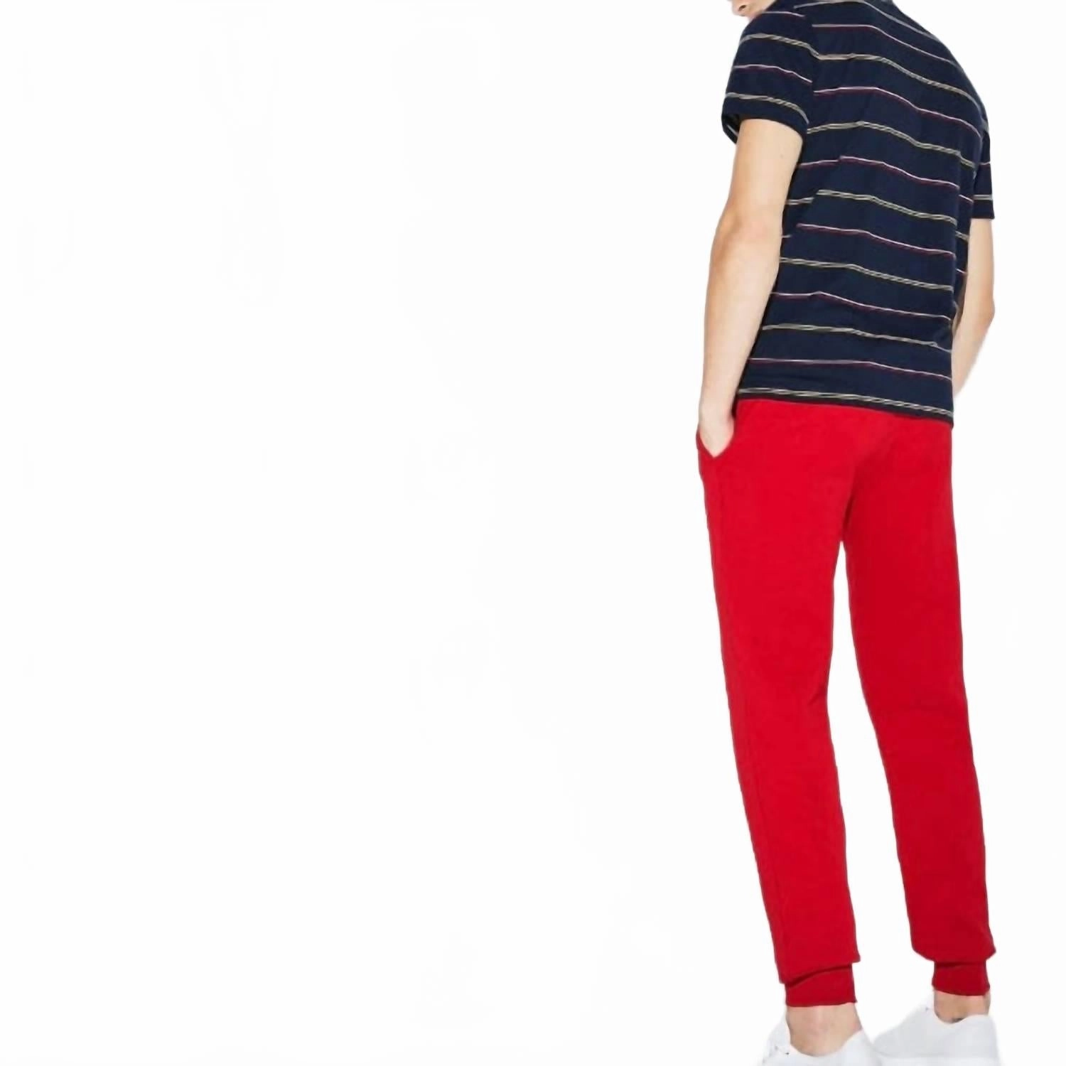 Sport Fleece Tennis Sweatpants In Red
