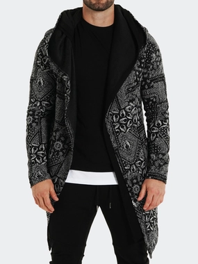 SportCoat Print Grey knit sweaters cheap
