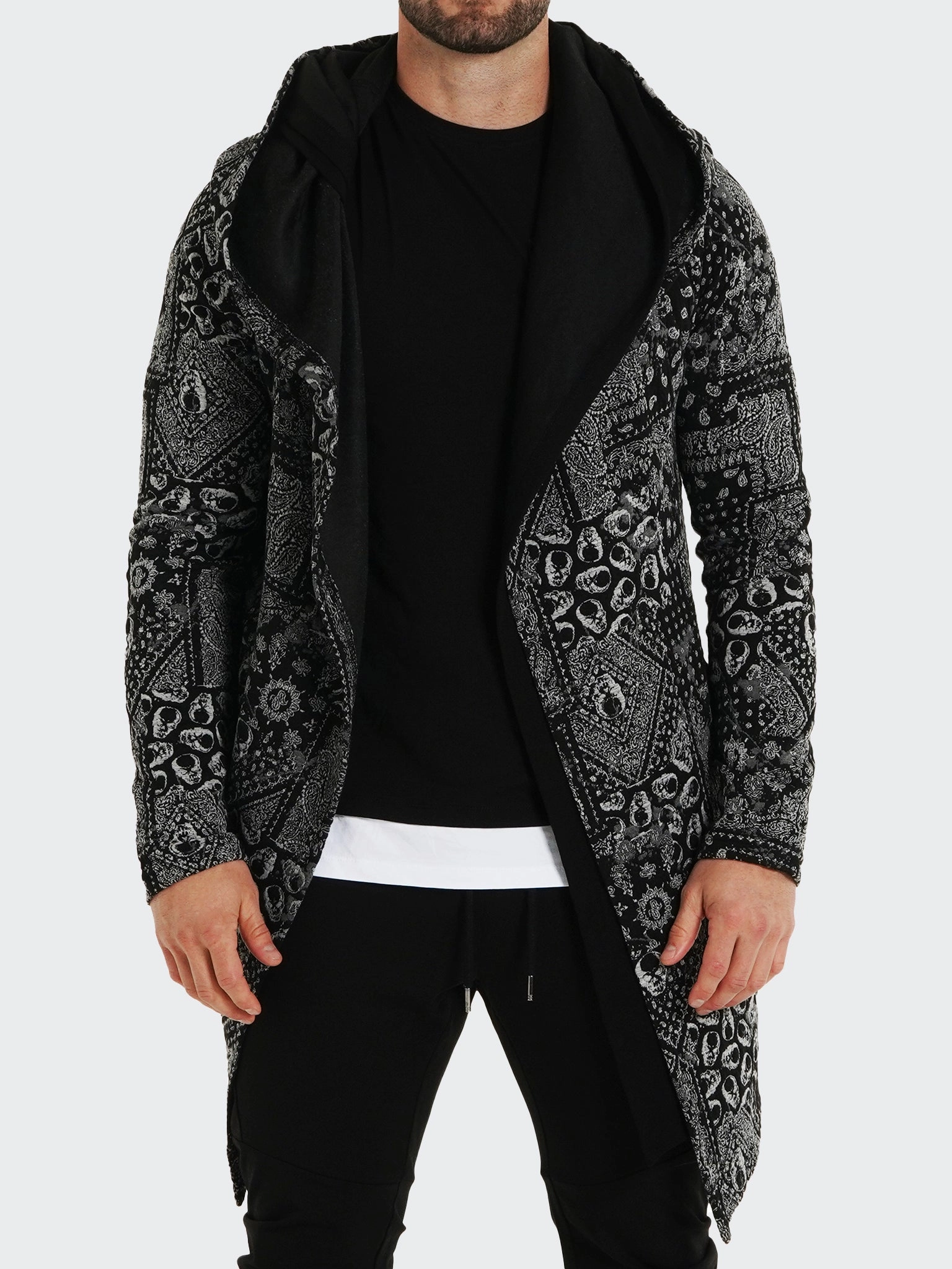 SportCoat Print Grey knit sweaters cheap