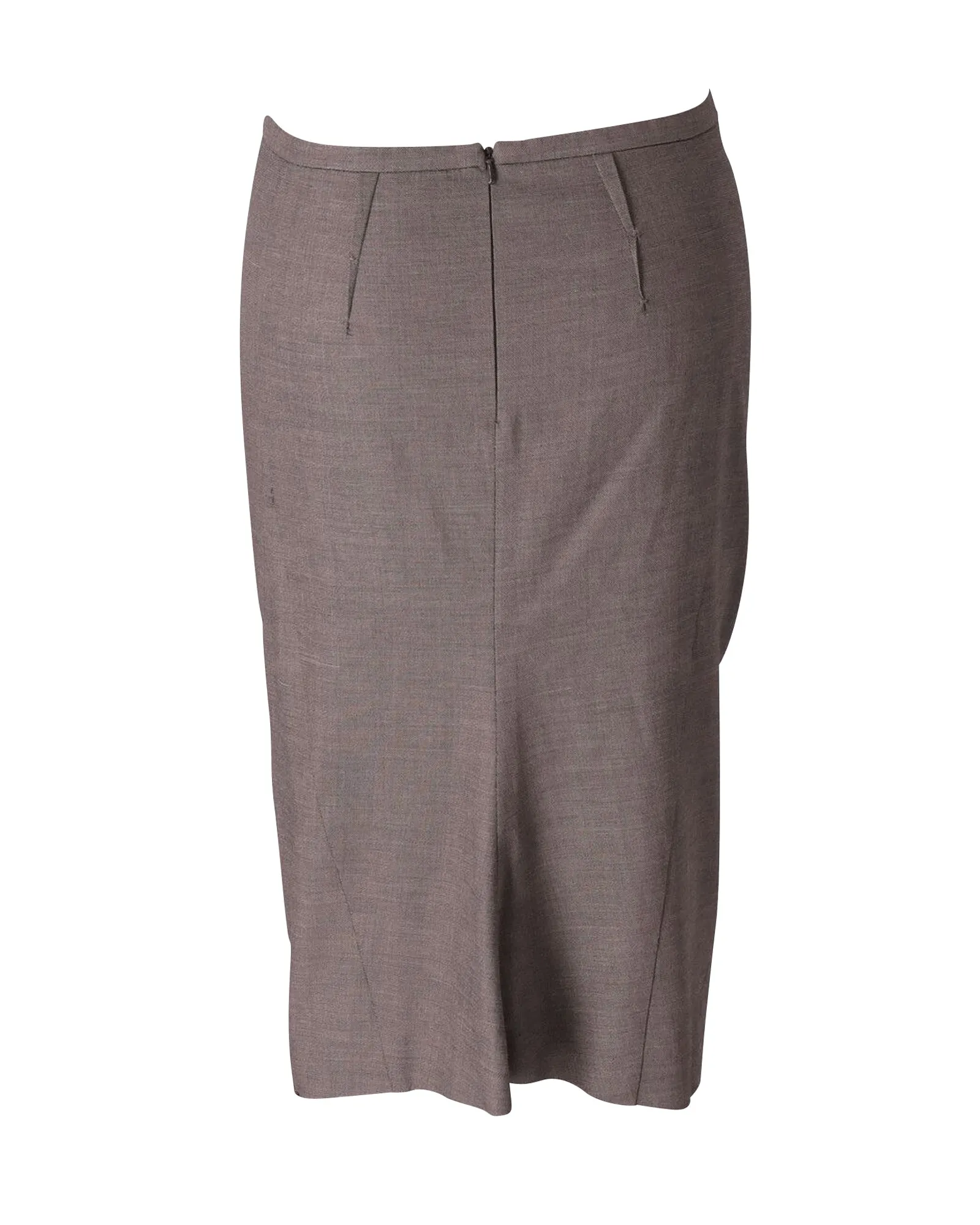 Sportmax Pencil Skirt in Grey Cotton