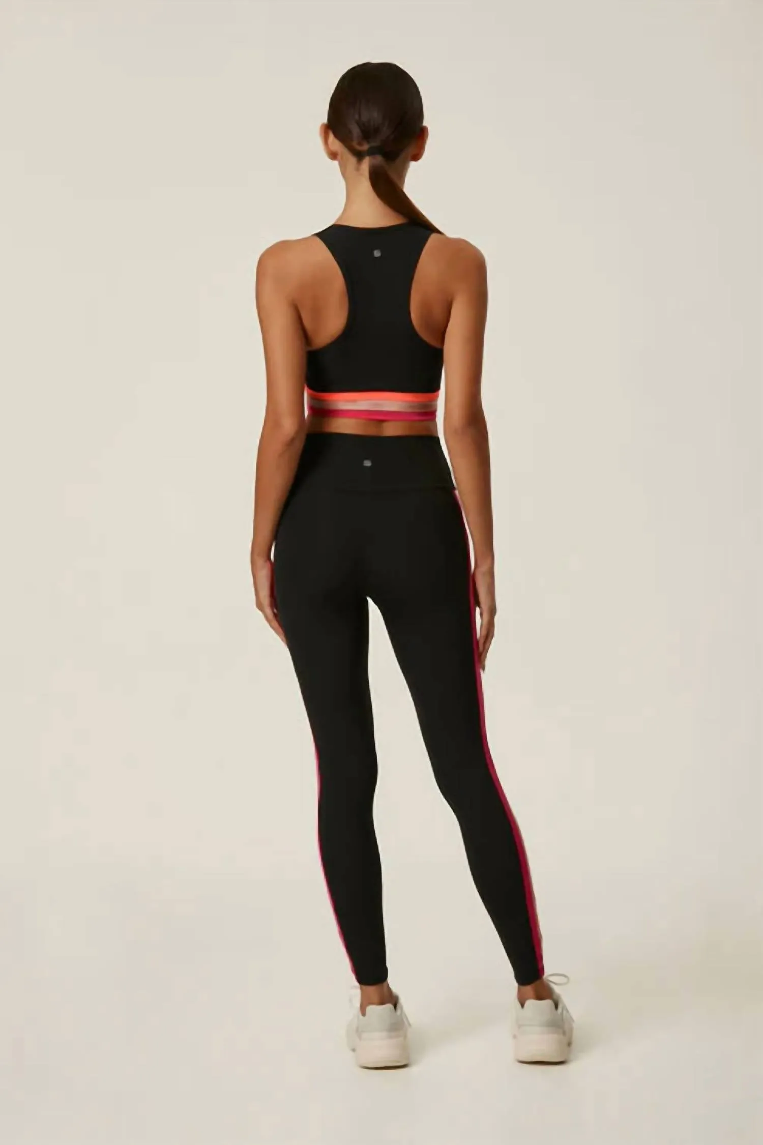 Sprint Block Bra In Black/multi