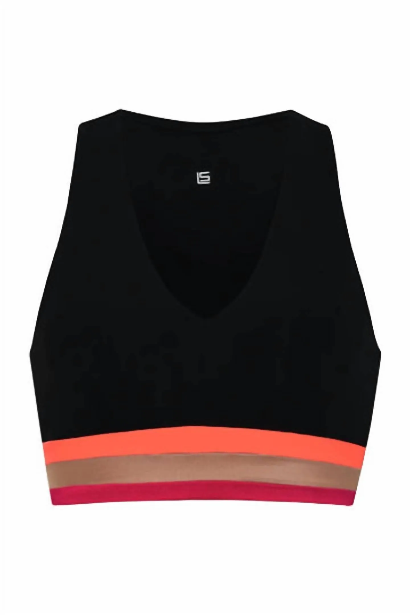 Sprint Block Bra In Black/multi