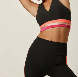 Sprint Block Bra In Black/multi Activewear Womens - yoga pants clearance