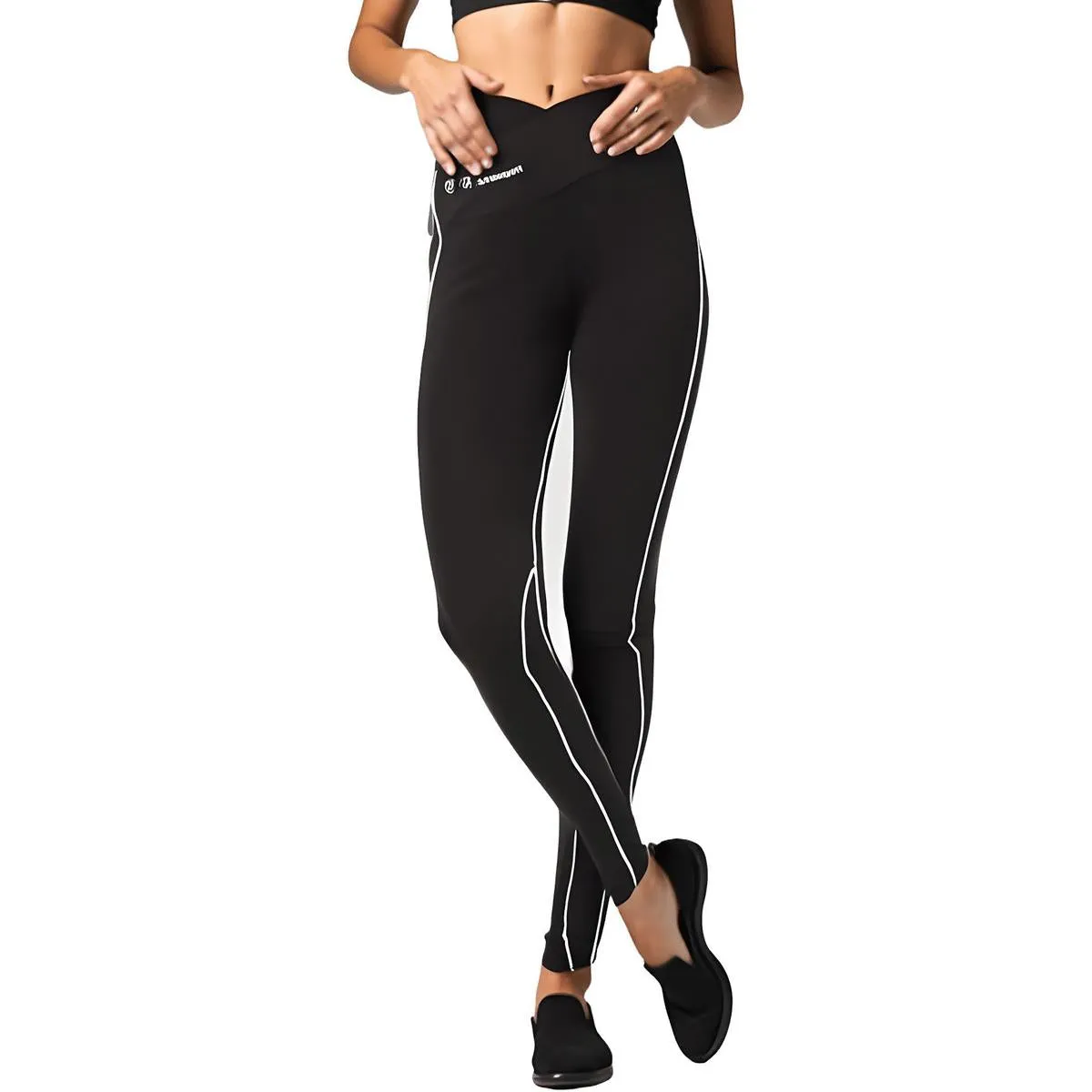 Statement Womens Piping Cotton Athletic Leggings Activewear Womens - gym outfits discount