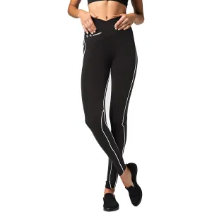 Statement Womens Piping Cotton Athletic Leggings Activewear Womens - gym outfits discount