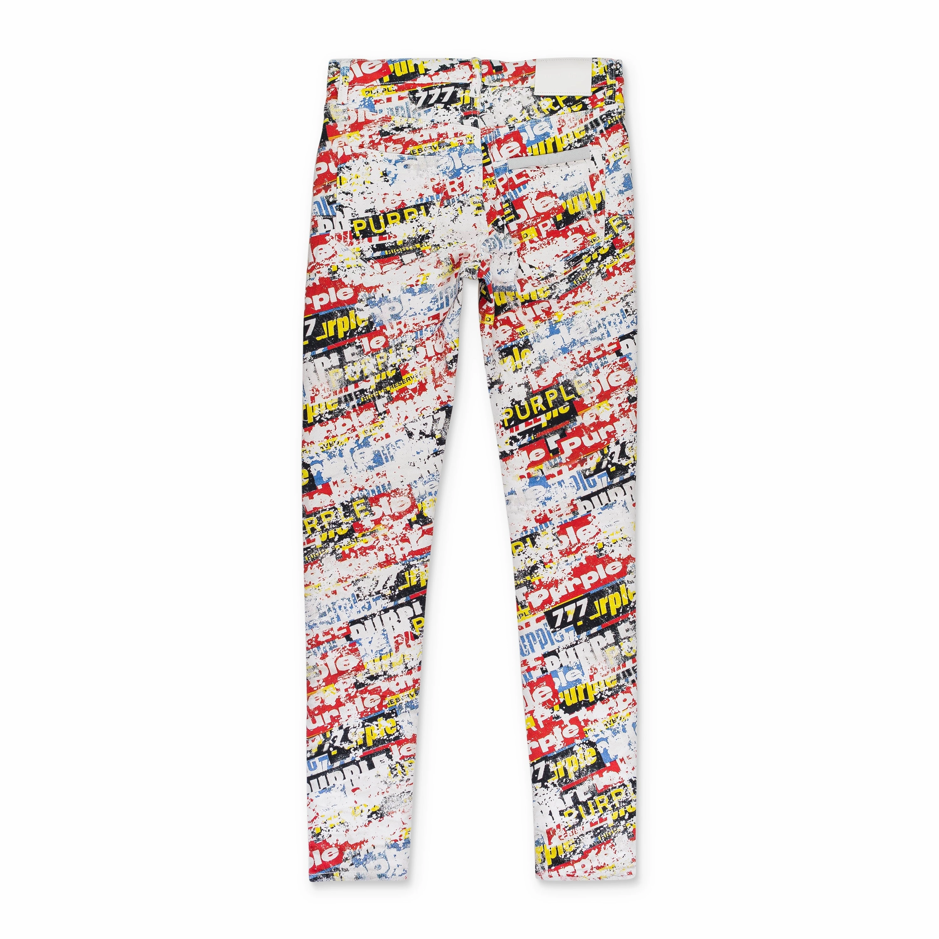 STICKERS DENIM AOP SKINNY JEANS